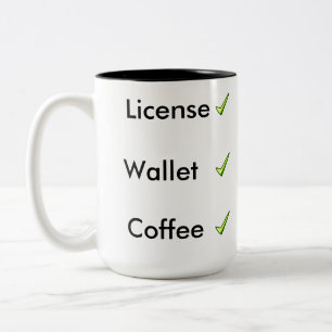 Caneca De Café Em Dois Tons Lista de verificação a não esquecer