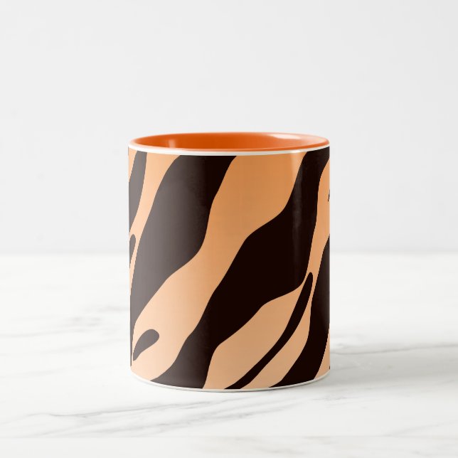 Caneca De Café Em Dois Tons Listras de Tigre (Centro)