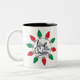 Caneca De Café Em Dois Tons Lit Up Like Christmas Art Cotes Graphic