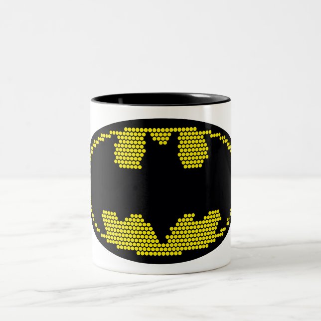 Caneca De Café Em Dois Tons Lite-Brite Bat Emblem (Centro)