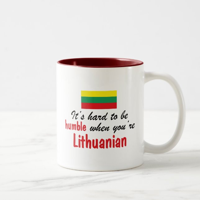 Caneca De Café Em Dois Tons Lithuanian humilde (Direita)