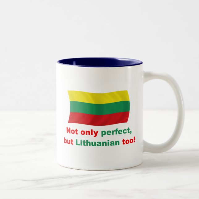 Caneca De Café Em Dois Tons Lithuanian perfeito (Direita)