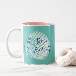 Caneca De Café Em Dois Tons Litoral seja costa do senhor mesmo o Seashell