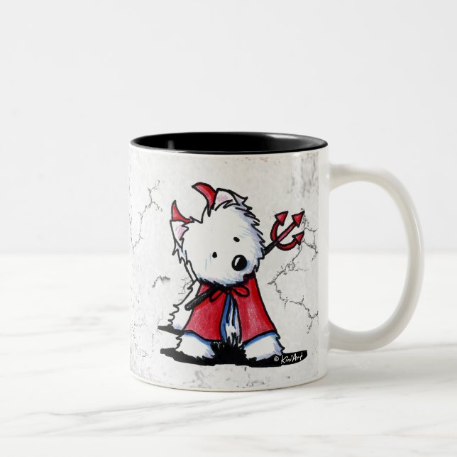 Caneca De Café Em Dois Tons Little Devil Westie (Direita)