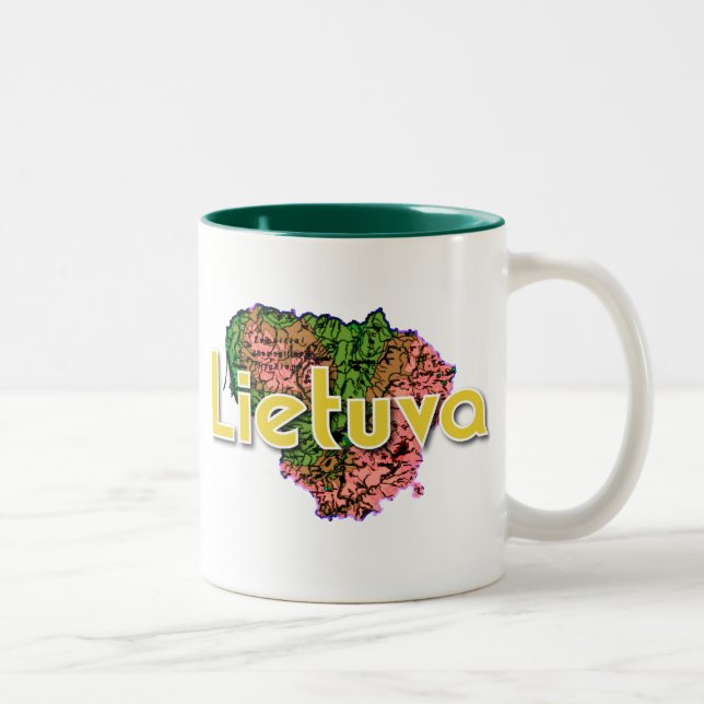 Caneca De Café Em Dois Tons Lituânia (Direita)