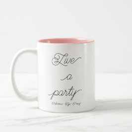 Caneca De Café Em Dois Tons Live A Party Mug