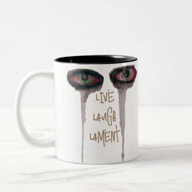Caneca De Café Em Dois Tons LiveLaughLament (Esquerda)