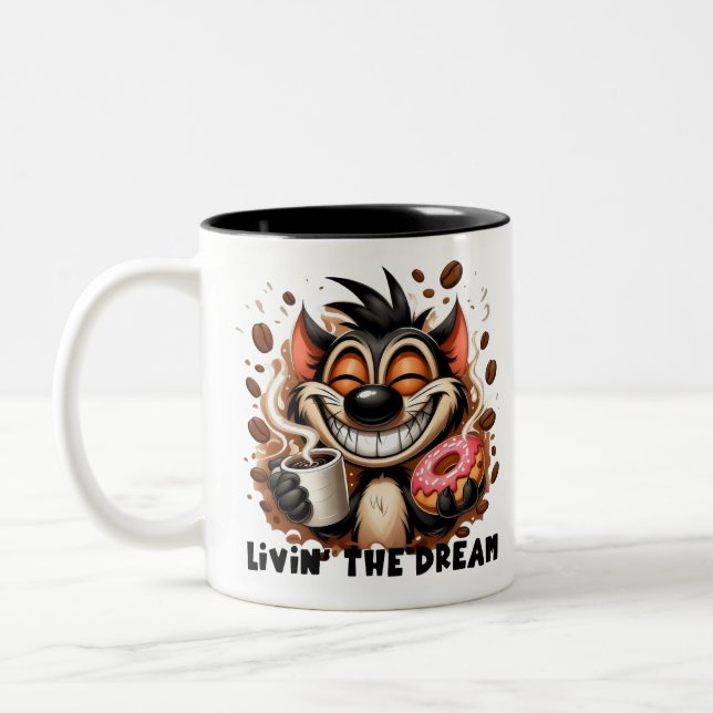 Caneca De Café Em Dois Tons Livin the Dream (Esquerda)