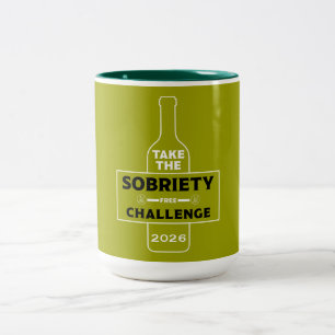 Caneca De Café Em Dois Tons Livre de Álcool e Sóbrio
