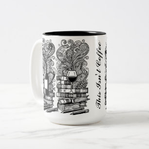 Caneca De Café Em Dois Tons Livros E Vinho Colorem-Me, Porodô