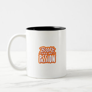 Caneca De Café Em Dois Tons Livros São Minha Paixão