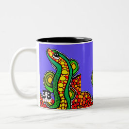 Caneca De Café Em Dois Tons Lizard Love