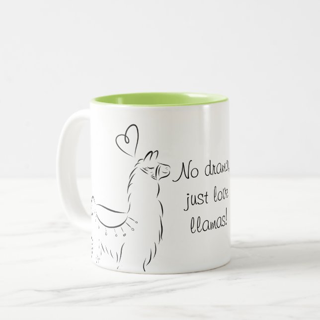 Caneca De Café Em Dois Tons Llama (Frente Esquerda)