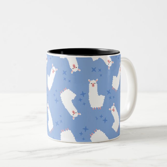 Caneca De Café Em Dois Tons Llama (Frente Esquerda)