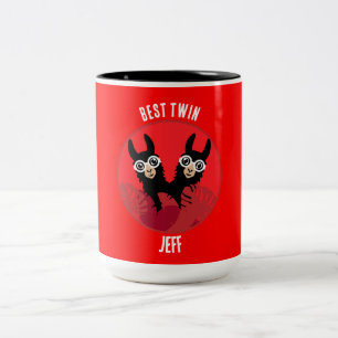 Caneca De Café Em Dois Tons Llama Alpaca Twin Boys