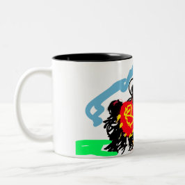 Caneca De Café Em Dois Tons Llama  fun  