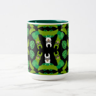 Caneca De Café Em Dois Tons Llama Themed Impressão