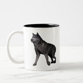 Caneca De Café Em Dois Tons Lobo