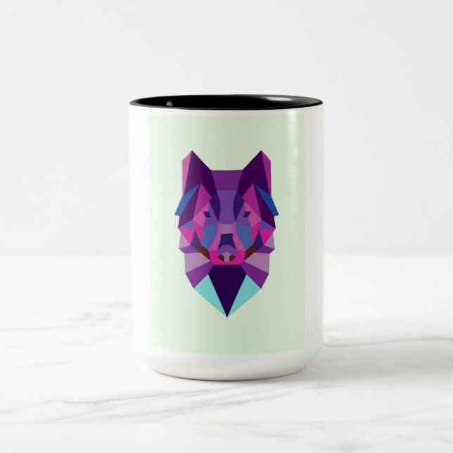 Caneca De Café Em Dois Tons Lobo (Centro)