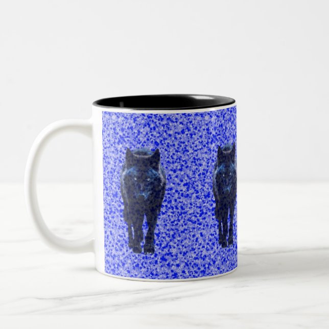 Caneca De Café Em Dois Tons Lobo-canino (Esquerda)