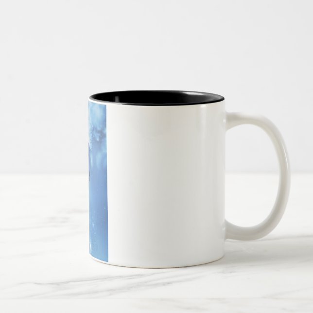 Caneca De Café Em Dois Tons Lobo fantasma uivando na lua (Direita)