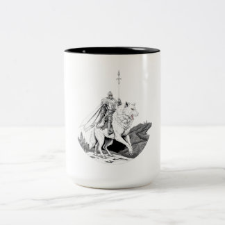 Caneca De Café Em Dois Tons lobo majestoso