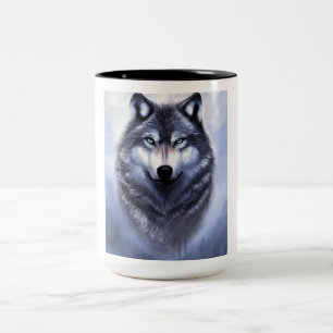 Caneca De Café Em Dois Tons Lobo solitário