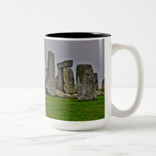 Caneca De Café Em Dois Tons Local histórico antigo de Stonehenge do poder