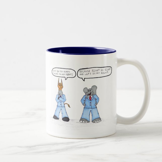 Caneca De Café Em Dois Tons Lógica republicana (Direita)