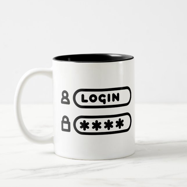 CANECA DE CAFÉ EM DOIS TONS LOGIN / MOT DE PASSE (Esquerda)