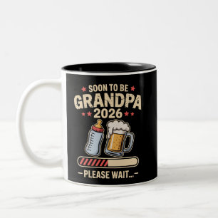 Caneca De Café Em Dois Tons Logo a Ser Avô Est 2026 Anúncio de Bebê