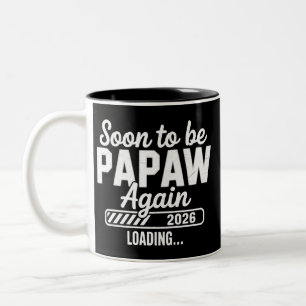 Caneca De Café Em Dois Tons Logo será Papaw novamente est. 2026 Futuro Novo Pa