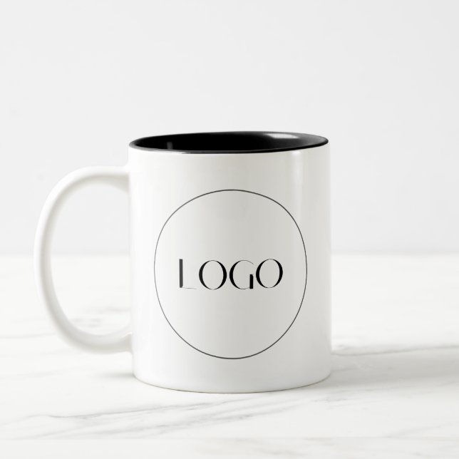 Caneca De Café Em Dois Tons Logotipo (Esquerda)