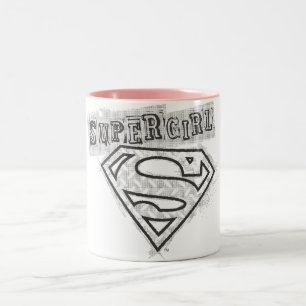 Caneca De Café Em Dois Tons Logotipo 1 de Supergirl
