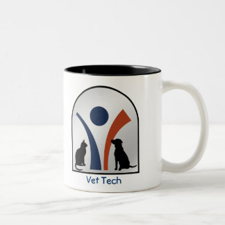 Caneca De Café Em Dois Tons Logotipo animal veterinário feito sob encomenda