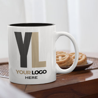 Caneca De Café Em Dois Tons Logotipo comercial personalizado Troca de marca da