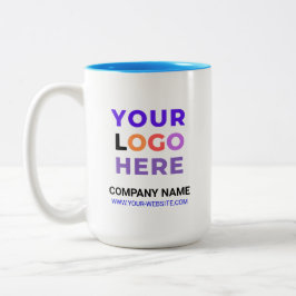 Caneca De Café Em Dois Tons Logotipo Comercial Promocional | Empresa Personali