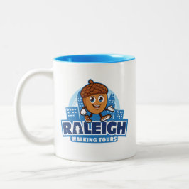Caneca De Café Em Dois Tons Logotipo Cute Acorn de Tours caminhados Raleigh