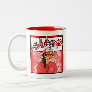 Caneca De Café Em Dois Tons logotipo da placa Mug