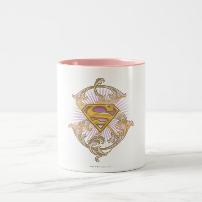 Caneca De Café Em Dois Tons Logotipo da Supergirl Starbust (Centro)