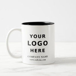 Caneca De Café Em Dois Tons Logotipo de Empresa Moderno e Personalizado