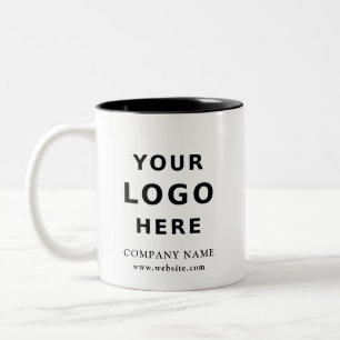 Caneca De Café Em Dois Tons Logotipo de Empresa Moderno e Personalizado