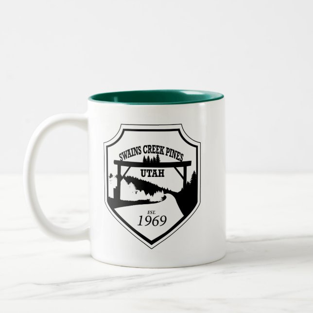 Caneca De Café Em Dois Tons Logotipo de entrada Mug (Esquerda)