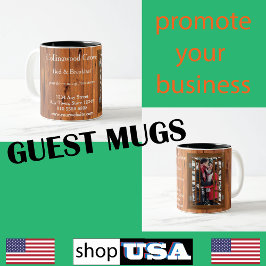 Caneca De Café Em Dois Tons Logotipo de Lodo Personalizado de 🌿 Rustic Bed an