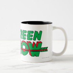 Caneca De Café Em Dois Tons Logotipo de seta verde 2