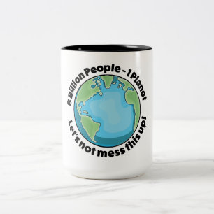 Caneca De Café Em Dois Tons Logotipo do ambiente