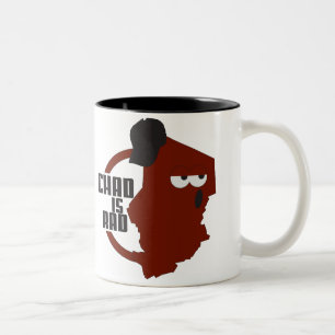 Caneca De Café Em Dois Tons logotipo do cano principal de chadisrad.com