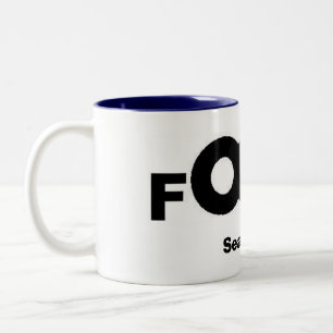 Caneca De Café Em Dois Tons logotipo do foco, estação 30