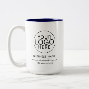 Caneca De Café Em Dois Tons Logotipo Empresarial Colegas de Trabalho Evento Pe
