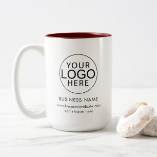 Caneca De Café Em Dois Tons Logotipo Empresarial Eventos Corporativos Personal
